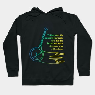 Pink Floyd time lyrics lettering with pocket watch clock Hoodie